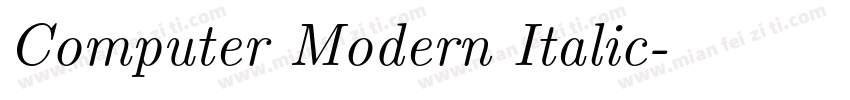 Computer Modern Italic字体转换